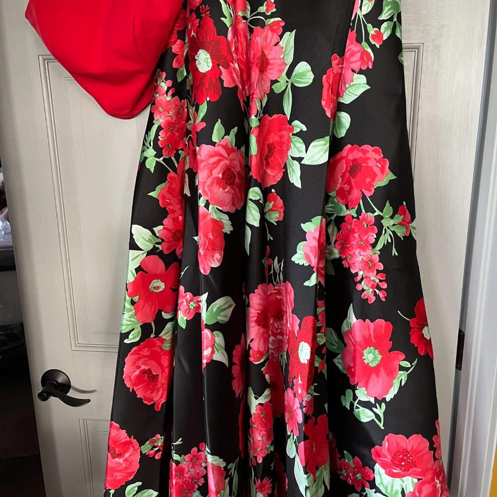 2-piece floor length colorful "prom" dress - Picture 3 of 10